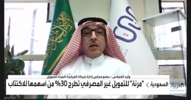 "مرنة للتمويل" للعربية: نعتزم إصدار أسهم جديدة وطرحها للاكتتاب بالسوق السعودية