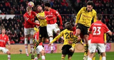 أيندهوفن يتعادل 1-1 مع دورتموند في دور 16 بدوري الأبطال