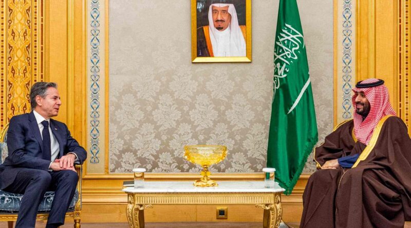 بلينكن يبحث مع ابن سلمان خفض التصعيد وزيادة المساعدات لغزة